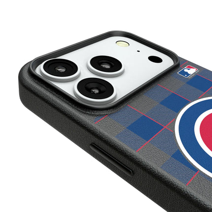 Chicago Cubs Plaid MagSafe Compatible Phone Case for Apple iPhone