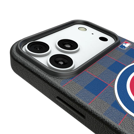 Chicago Cubs Plaid MagSafe Compatible Phone Case for Apple iPhone