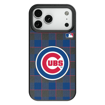 Chicago Cubs Plaid MagSafe Compatible Phone Case for Apple iPhone