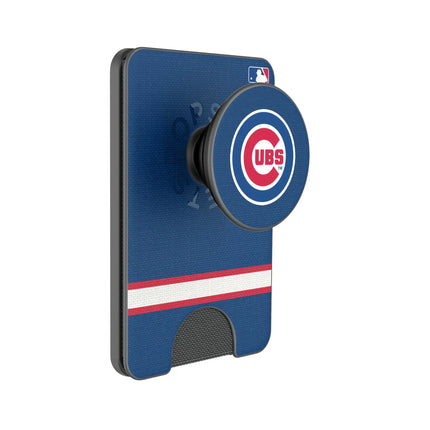 Chicago Cubs Stripe PopSockets MagSafe-Compatible PopWallet+