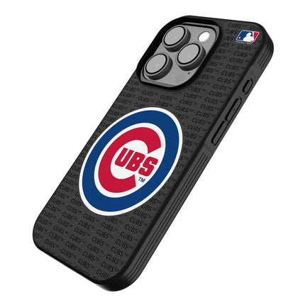Chicago Cubs Text Backdrop Bump Phone Case for Apple iPhone