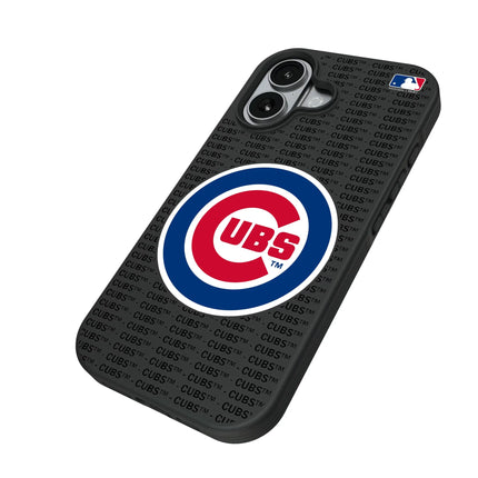 Chicago Cubs Text Backdrop Bump Phone Case for Apple iPhone