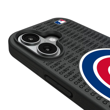 Chicago Cubs Text Backdrop Bump Phone Case for Apple iPhone