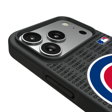 Chicago Cubs Text Backdrop Bump Phone Case for Apple iPhone