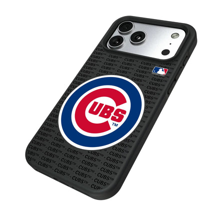 Chicago Cubs Text Backdrop Bump Phone Case for Apple iPhone