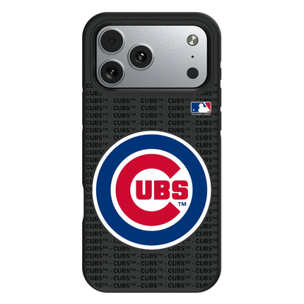 Chicago Cubs Text Backdrop Bump Phone Case for Apple iPhone