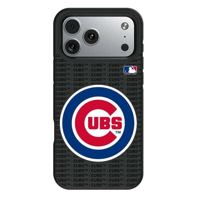 Chicago Cubs Text Backdrop Bump Phone Case for Apple iPhone