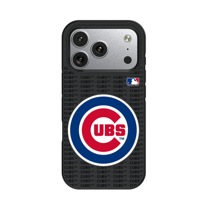Chicago Cubs Text Backdrop Bump Phone Case for Apple iPhone