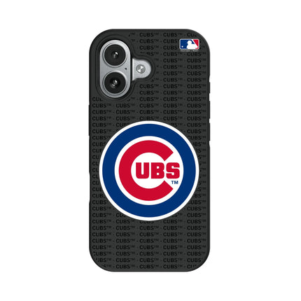 Chicago Cubs Text Backdrop Bump Phone Case for Apple iPhone