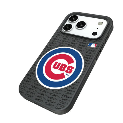 Chicago Cubs Text Backdrop Bump Phone Case for Apple iPhone