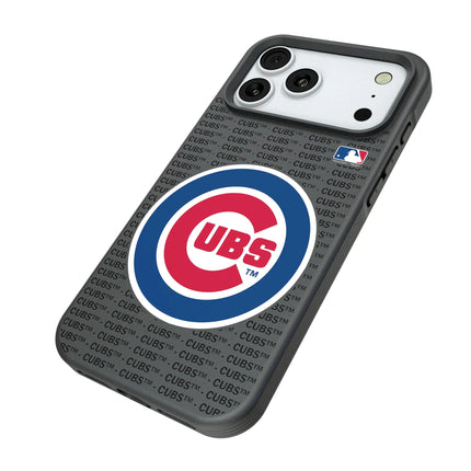 Chicago Cubs Text Backdrop Bump Phone Case for Apple iPhone
