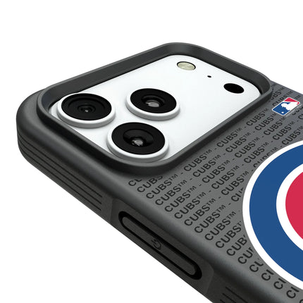 Chicago Cubs Text Backdrop Bump Phone Case for Apple iPhone