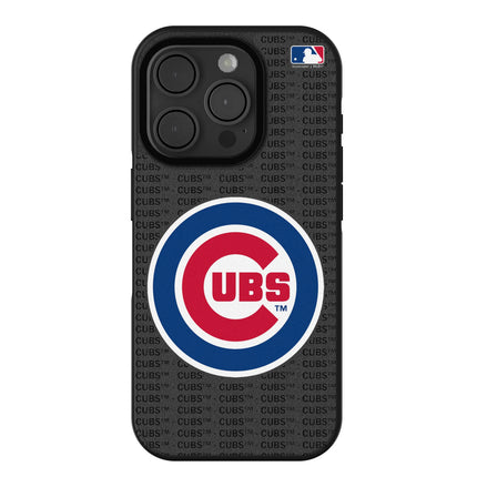 Chicago Cubs Text Backdrop Bump Phone Case for Apple iPhone