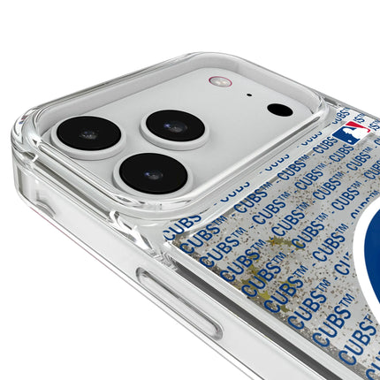 Chicago Cubs Text Backdrop Glitter Phone Case for Apple iPhone