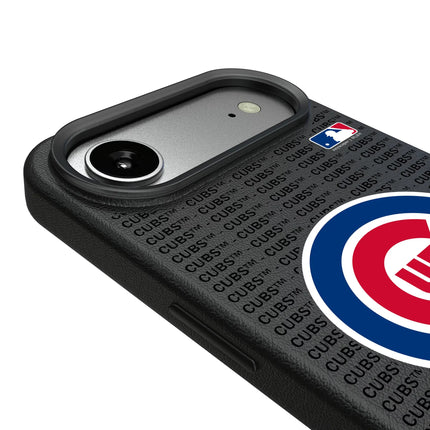 Chicago Cubs Text Backdrop MagSafe Compatible Phone Case for Apple iPhone