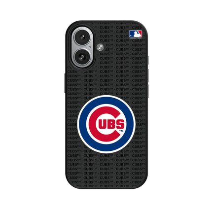 Chicago Cubs Text Backdrop MagSafe Compatible Phone Case for Apple iPhone