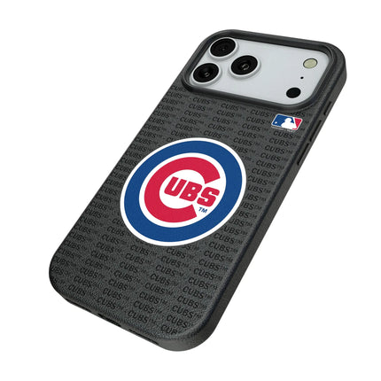 Chicago Cubs Text Backdrop MagSafe Compatible Phone Case for Apple iPhone