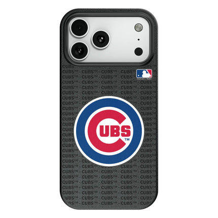 Chicago Cubs Text Backdrop MagSafe Compatible Phone Case for Apple iPhone