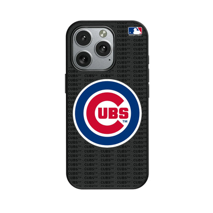 Chicago Cubs Text Backdrop MagSafe Compatible Phone Case for Apple iPhone