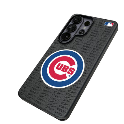 Chicago Cubs Text Backdrop MagSafe Compatible Phone Case for Samsung Galaxy