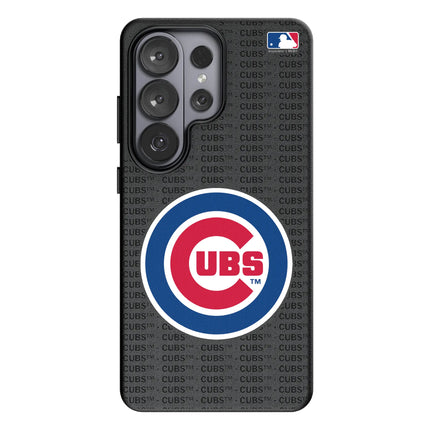 Chicago Cubs Text Backdrop MagSafe Compatible Phone Case for Samsung Galaxy