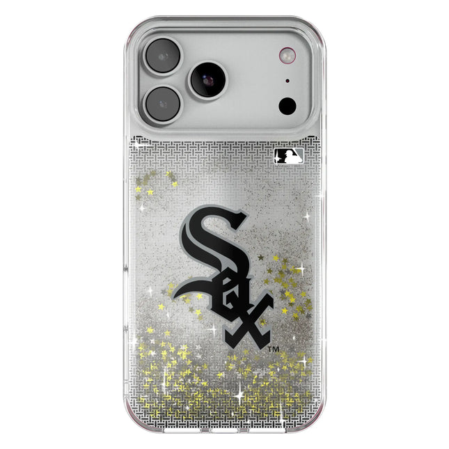 Chicago White Sox Linen Glitter Phone Case for Apple iPhone