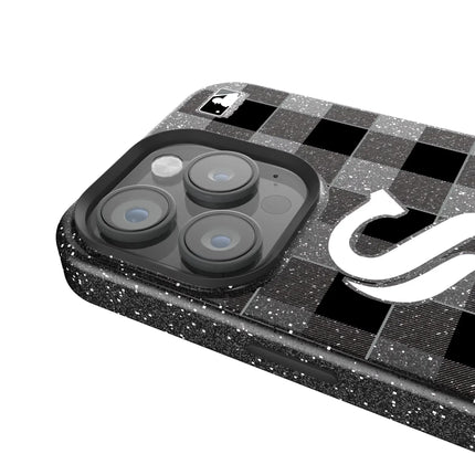 Chicago White Sox Plaid Black Bling Phone Case for Apple iPhone