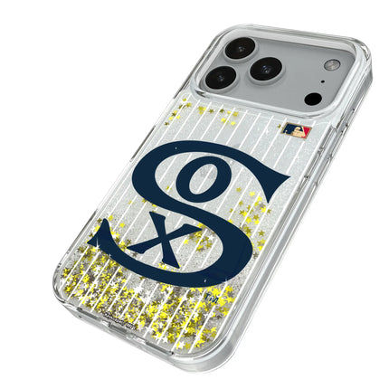 Chicago White Sox Road 1919-1921 - Cooperstown Collection Pinstripe Glitter Phone Case for Apple iPhone