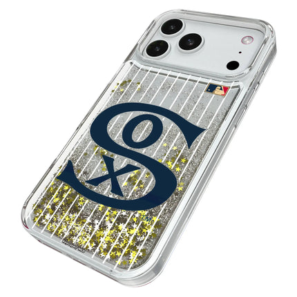 Chicago White Sox Road 1919-1921 - Cooperstown Collection Pinstripe Glitter Phone Case for Apple iPhone