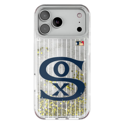 Chicago White Sox Road 1919-1921 - Cooperstown Collection Pinstripe Glitter Phone Case for Apple iPhone