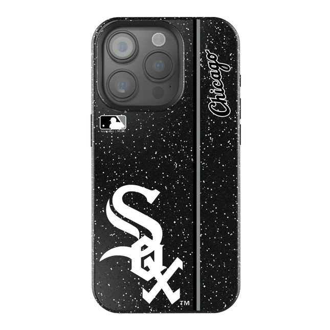 Chicago White Sox Sidebar Black Bling Phone Case for Apple iPhone