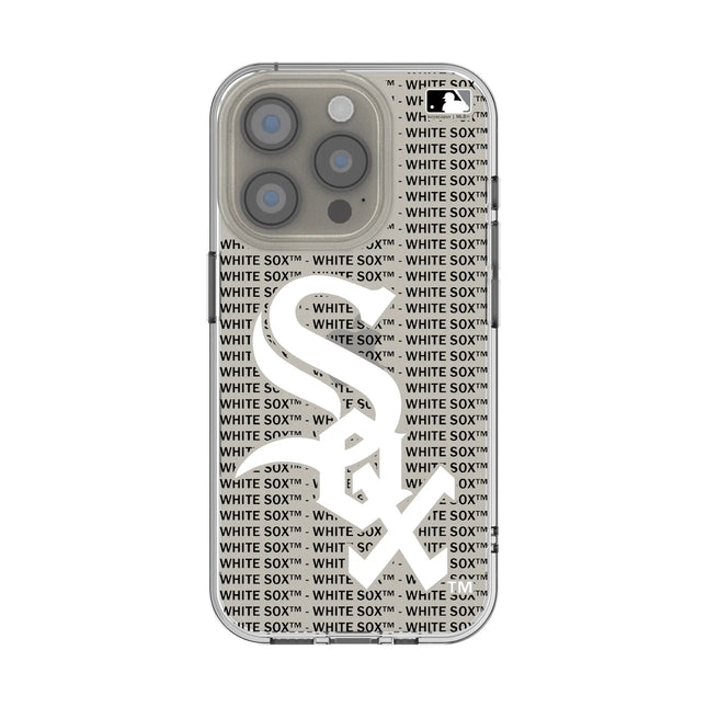 Chicago White Sox Text Backdrop Clear Phone Case for Apple iPhone