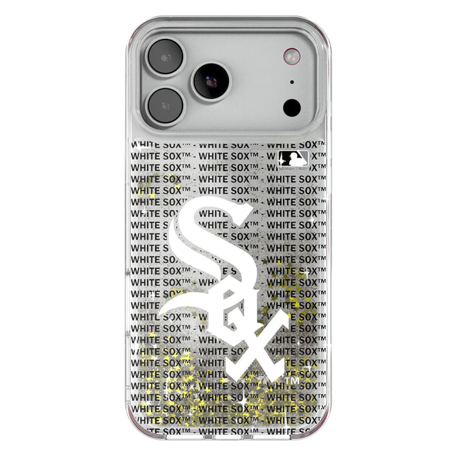 Chicago White Sox Text Backdrop Glitter Phone Case for Apple iPhone