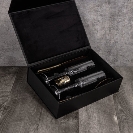 Arbane Champagne Glass Set with Cake Knife