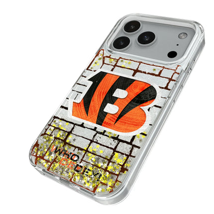 Cincinnati Bengals Brick Glitter Phone Case for Apple iPhone