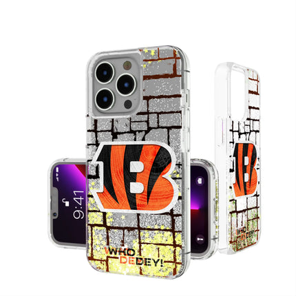 Cincinnati Bengals Brick Glitter Phone Case for Apple iPhone