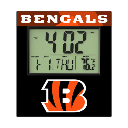 Cincinnati Bengals Wall Clock Color Block