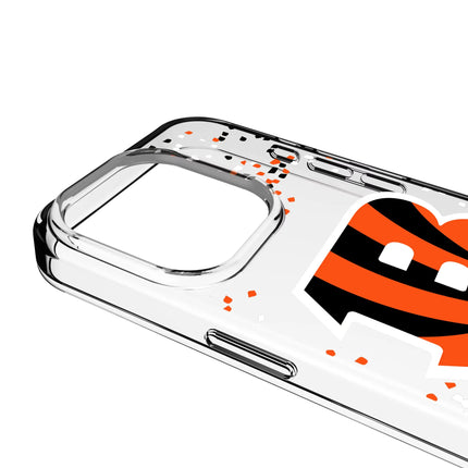 Cincinnati Bengals Clear Phone Case Confetti for iPhone
