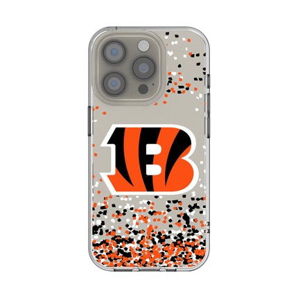 Cincinnati Bengals Clear Phone Case Confetti for iPhone