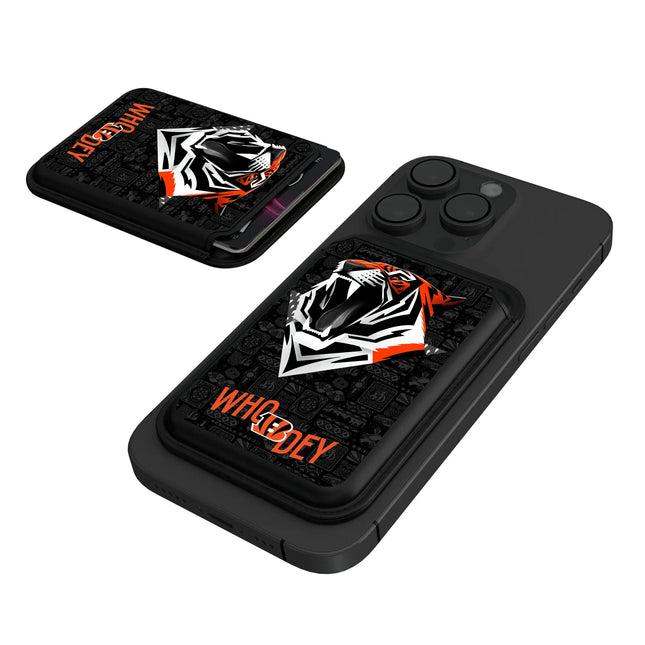 Cincinnati Bengals Black Magnetic Credit Card Wallet Deco