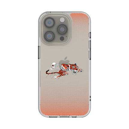Bengals Clear Phone Case Historic Linen for iPhone