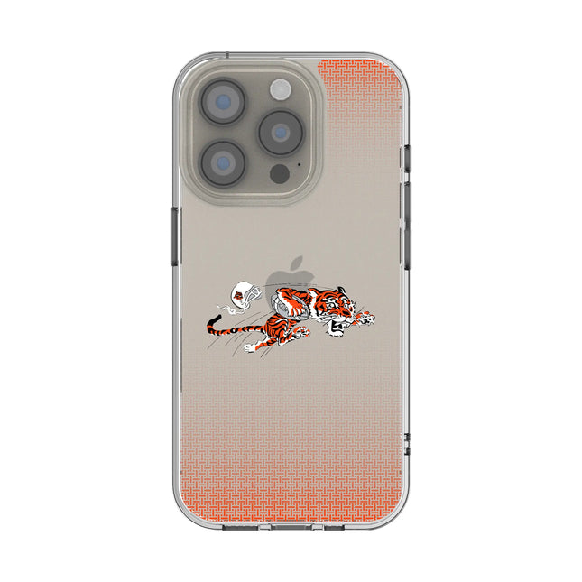 Bengals Clear Phone Case Historic Linen for iPhone
