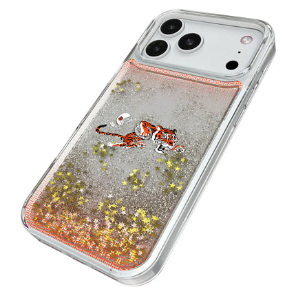 Cincinnati Bengals Historic Collection Linen Glitter Phone Case for Apple iPhone