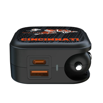 Cincinnati Bengals 2 in 1 USB A/C Charger Historic Text