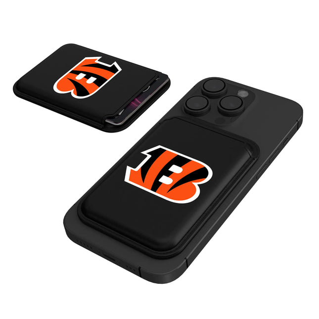 Bengals Black Magnetic Credit Card Wallet Insignia