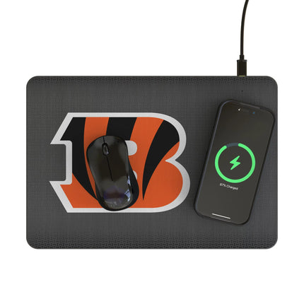 Cincinnati Bengals 15W Wireless Charger & Mouse Pad Linen