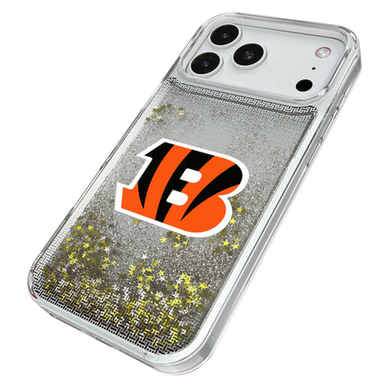 Cincinnati Bengals Linen Glitter Phone Case for Apple iPhone