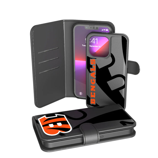 Cincinnati Bengals Wallet Phone Case Monocolor for iPhone