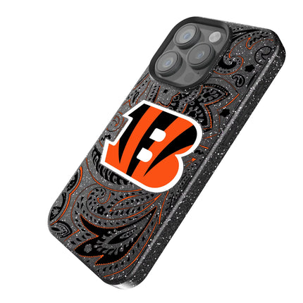 Cincinnati Bengals Black Bling Phone Case Paisley for iPhone