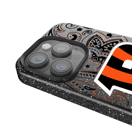Cincinnati Bengals Black Bling Phone Case Paisley for iPhone